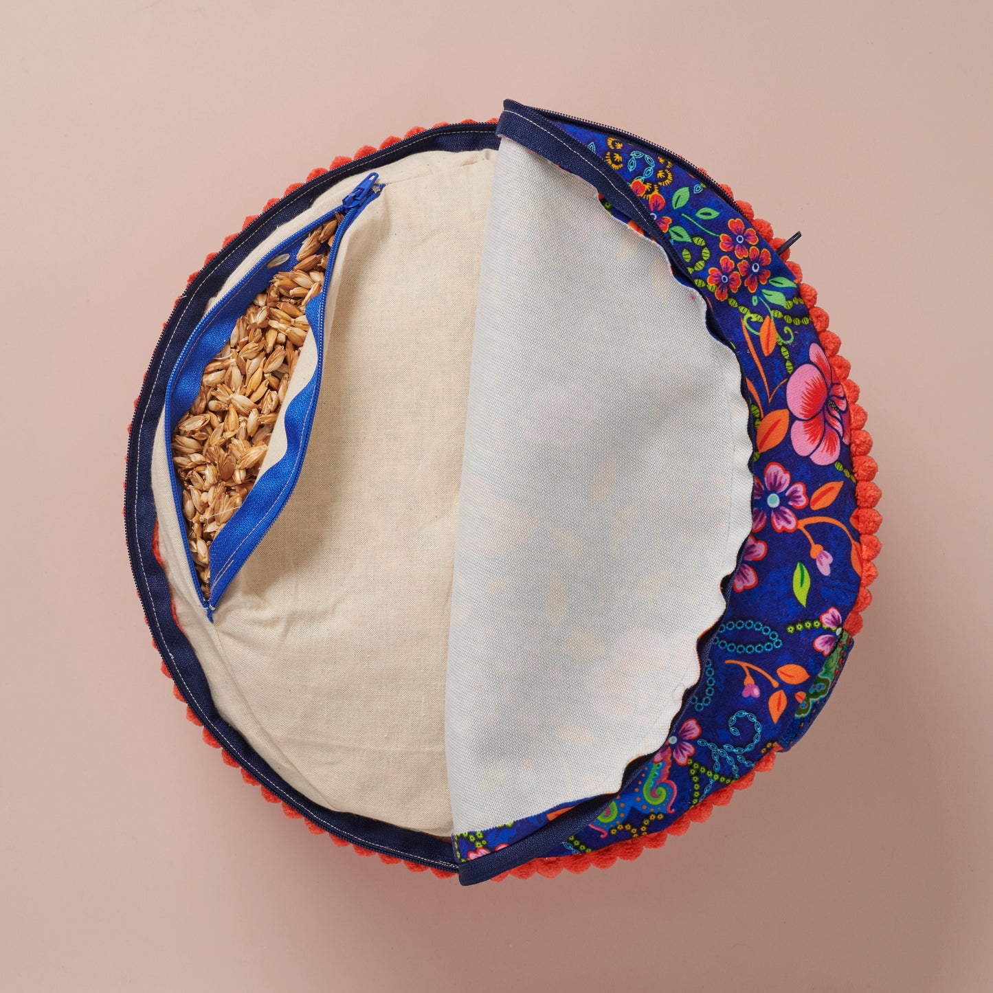 Rondo coussin de méditation haut bengale rouge