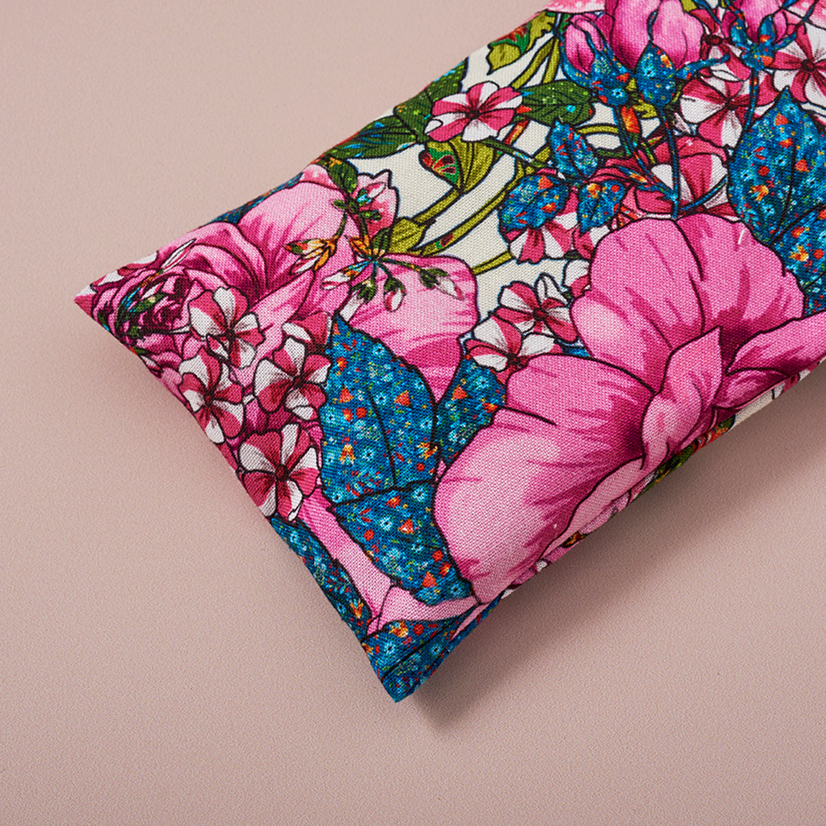 Coussin pour les yeux fleurs du jardin ton rose blanc