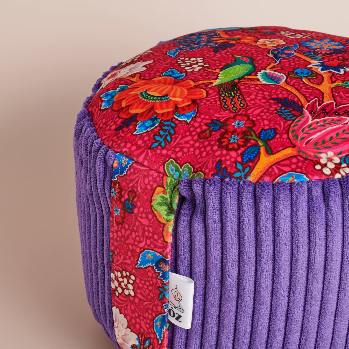 Rondo coussin de méditation haut bali rose