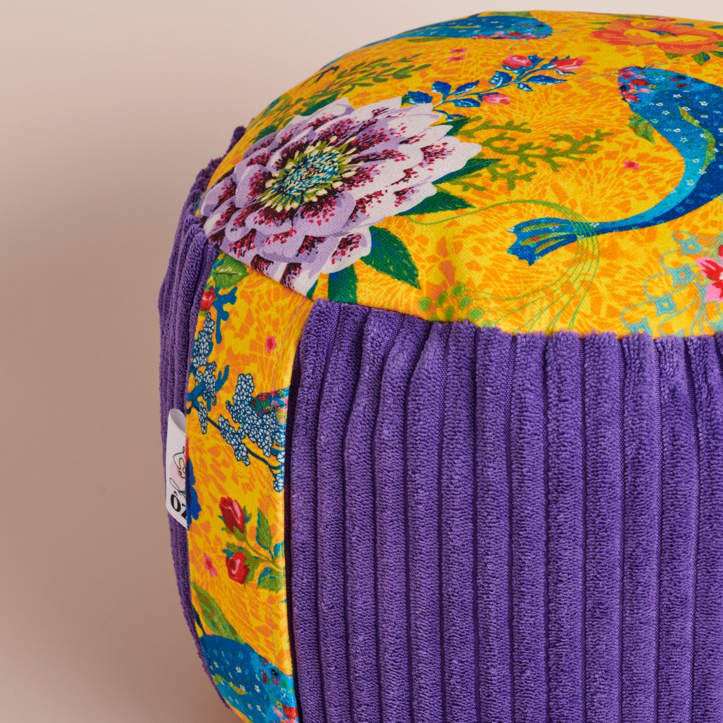 Rondo coussin de méditation haut lotus jaune