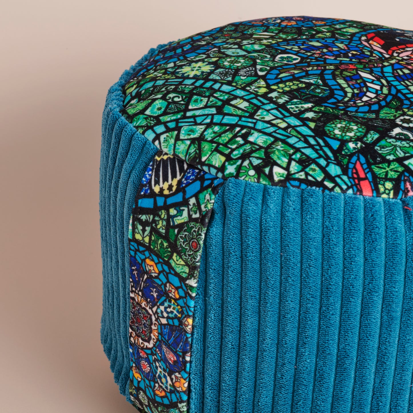 Rondo coussin haut de méditation mosaïque