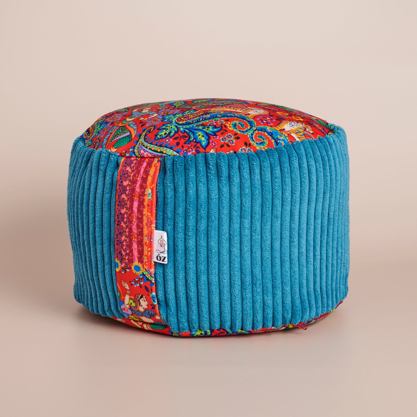 Rondo coussin de méditation haut bengale rouge