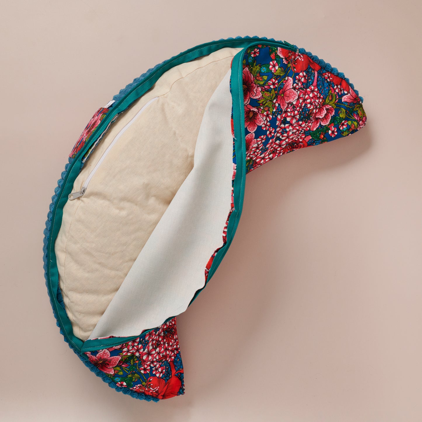 Zafu demi lune XL coussin de méditation demi lune eden