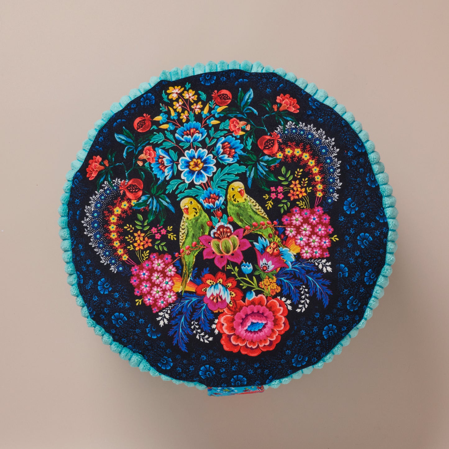 Rondo coussin de méditation haut les perruches andalouses