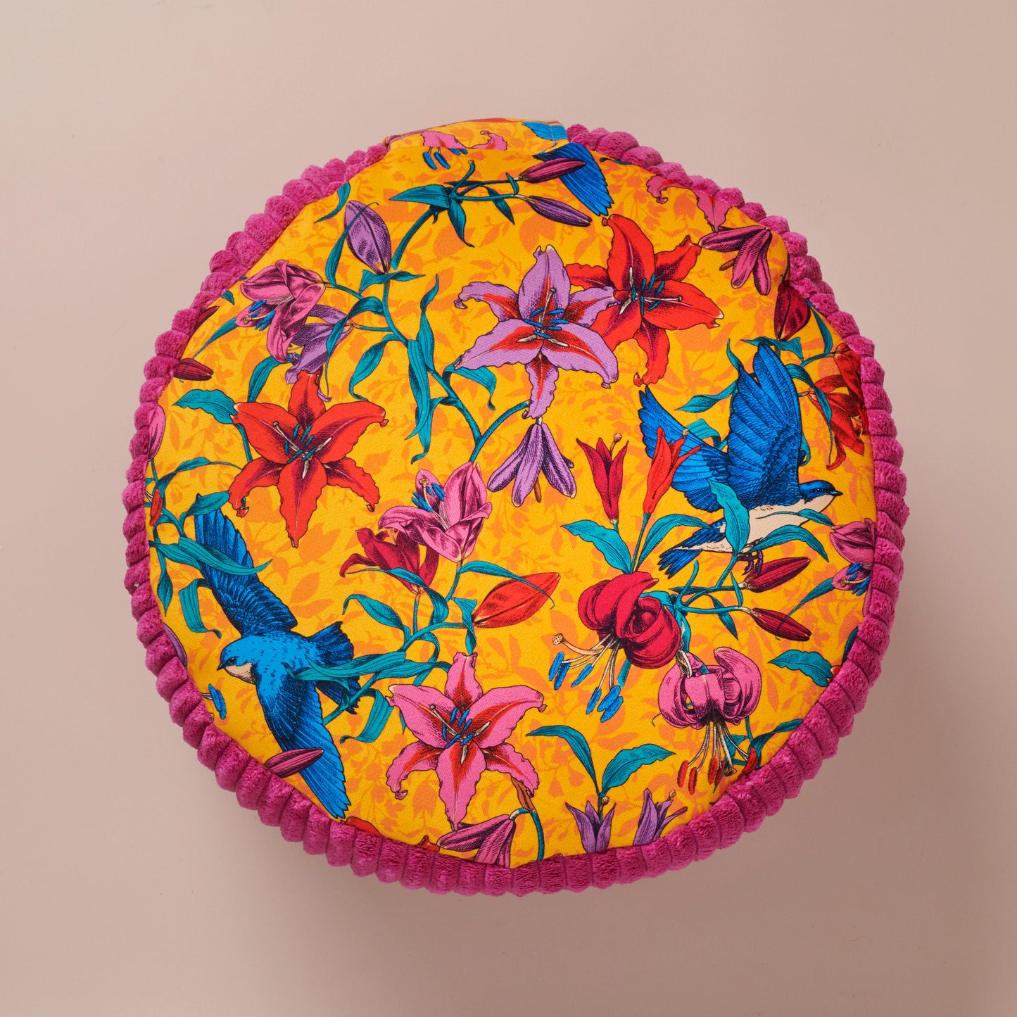 Rondo coussin de méditation haut hirondelles