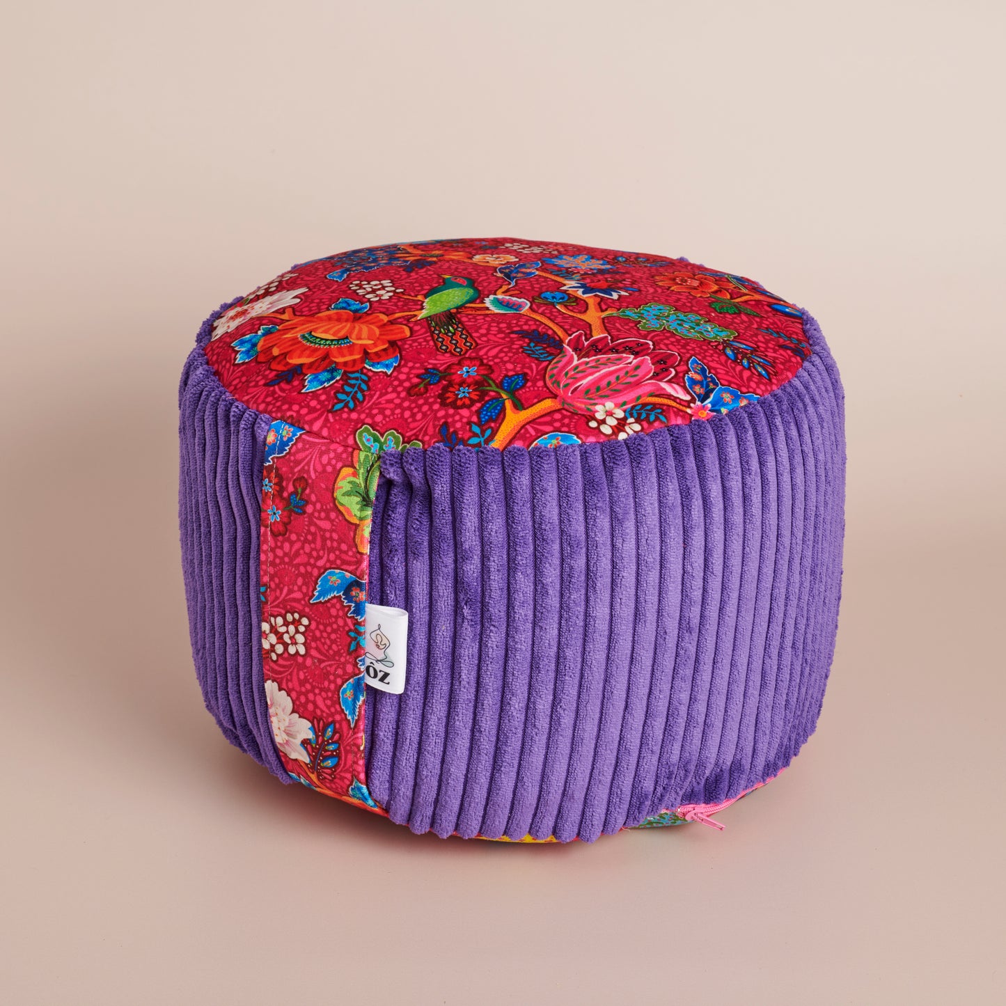 Rondo coussin de méditation haut bali rose